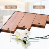 Tangkula Decorative Rectangle Wall Mirror, 37.5" x 26.5" Large Wall Mirror with Piano Key-Shaped Frame, Two-Direction Hook
