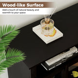 Tangkula 58” Farmhouse TV Stand with LED Lights and Remote Control