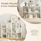 Tangkula 6-Cube Bookcase, Modern Freestanding 3-Tier Bookshelf