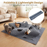 Tangkula 48” x 36” Rectangular Large Interactive Cats Enrichment Play Felt Mat