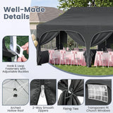 Tangkula 10 x 20 ft Pop Up Canopy with 6 Removable Sidewalls