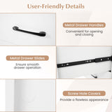 Tangkula 55" Reversible L Shaped Desk with 3 Drawers