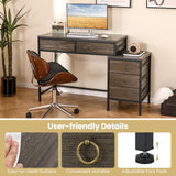 Tangkula 51" Home Office Desk with Printer Stand