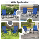 Tangkula Patio Rocking Chairs Set of 2/4, Outdoor Rocking Chair with Smooth & Safe Rocking Motion, Ergonomic Backrest