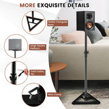 Tangkula Adjustable Universal Speaker Stands, Studio Monitor Stands Pair w/Stable Triangular Base