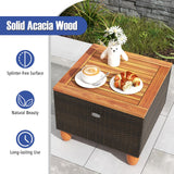 Tangkula  Patiojoy Outdoor PE Wicker Bistro Set