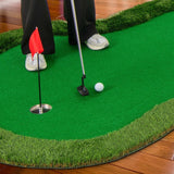 Tangkula 10 FT Golf Putting Green with Realistic Artificial Grass Turf