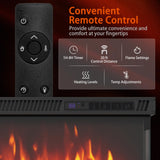 Tangkula 3-Sided Electric Fireplace Insert with Remote Control