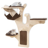 Tangkula Cat Wall Shelves 4-Layer Wall-Mounted Cat Tree with Sisal Scratching Mat