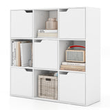 Tangkula 9-Cube Bookshelf, Toys Storage Organizer