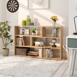 Tangkula 6 Cubes Bookcase, 2-Piece Separable Floor Standing Open Horizontal Bookshelf