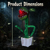 Tangkula Halloween Animated Standing Horror Piranha Plant Decoration
