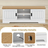 Tangkula 59” Farmhouse TV Stand for TVs up to 65”