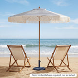 Tangkula 7Ft Patio Umbrella with Fringe for Deck Backyard Poolside