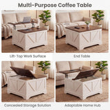 Tangkula Farmhouse Lift Top Coffee Table with Storage