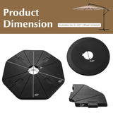 Tangkula 4-Piece Patio Umbrella Base