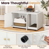 Tangkula Cat Litter Box Enclosure | Hidden Litter Box Furniture with Scratching Board