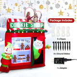 Tangkula 6.5 FT Christmas Inflatable Santa Claus, Lighted Self Inflating Xmas Decoration