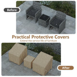 Tangkula Patio Furniture Covers 3 Piece Set