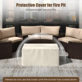 Tangkula 2-Piece Outdoor Rattan Fire Table Set