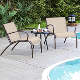 Tangkula 3 Pieces Patio Chair Set