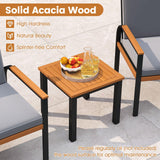 Tangkula 3 Piece Patio Furniture Set Outdoor Conversation Set with Coffee Table