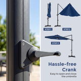 Tangkula 10 FT Solar Patio Umbrella with Base Included
