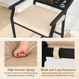 Tangkula Counter Height Patio Bar Chairs with Cushions for Garden