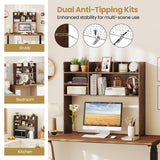 Tangkula Desktop Bookshelf for Computer Up to 32”（6 Shelves）
