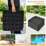 Tangkula 4Pcs 13L 220 lbs Cantilever Offset Patio Umbrella Base