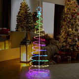 6FT Spiral Christmas Tree with APP Smart Decoration Tree with 135 Multi-Color LED Lights