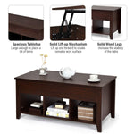 Wood Lift Top Coffee Table, Modern Coffee Table - Tangkula