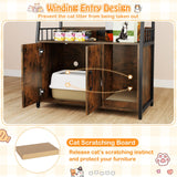 Tangkula Litter Box Enclosure with Shelves