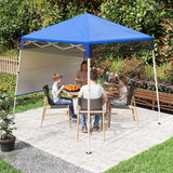 Tangkula 7x7 Ft Pop Up Canopy with Center Lock UPF50+ Slant Leg Outdoor Tent