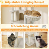 Tangkula 65 Inch Multi-Level Cat Tower with Sisal Scratching Posts & Board