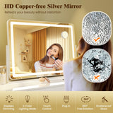 Tangkula 32" x 22" Large Makeup Mirror with 10X Magnify Mirror