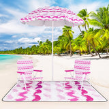 Tangkula 4 Pieces Beach Chair Set- 2 Backpack Beach Chairs with Umbrella & Blanket
