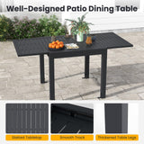 Tangkula 7 Pieces Outdoor Dining Set for 6 with Expandable Table