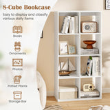 Tangkula 8-Cube Bookcase, 5-Tier Bookshelf with Open Compartments