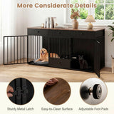 Tangkula 71 Inch Double Dog Crate Furniture