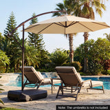 Tangkula 165 Lbs HDPE Offset Umbrella Stand with Crossbar