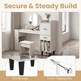 Tangkula Computer Desk with Storage Drawers & Bookshelf