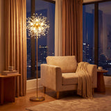 Tangkula 63-Inch Crystal Floor Lamp Modern Freestanding Dandelion Light
