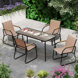 Tangkula 5 Pieces Patio Dining Sets