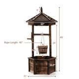 Tangkula Outdoor Wishing Well Planter for Garden