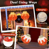 Tangkula Christmas Lighted Lantern with 80 LED Lights & Support Base