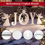 Tangkula 5 Pieces Outdoor Christmas Joy & Angels Nativity Yard Signs Set