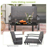 Tangkula Outdoor Swing Glider Bench