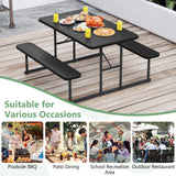 Tangkula Picnic Table Bench Set for 2 to 4 People