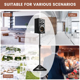 Tangkula Adjustable Universal Speaker Stands, Studio Monitor Stands Pair w/Stable Triangular Base